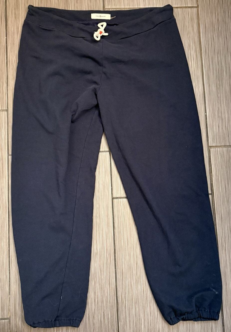 Tory Sport French Terry Joggers Women’s XL Navy Blue Cotton Blend